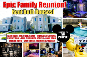 Epic 2-House Family Reunion in Storey Lake near Walt Disney World Sleep up to 50 people!